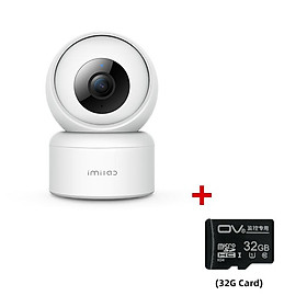 IMILAB C20 Camera an ninh gia đình WiFi 1080P HD IP Camera quan sát trong nhà Baby Cam 360° Giám sát video Webcam tầm nhìn ban đêm Hoạt động với Alexa Màu sắc: Camera thêm Thẻ 32G