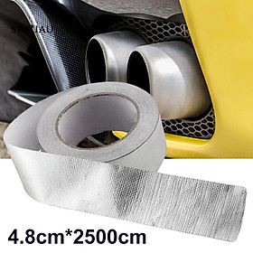 25m Auto Car Exhaust Pipe Aluminum Foil Heat Insulation Resistant Tape Roll