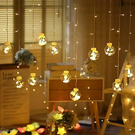 Mua ĐÈN DÂY LED TRANG TRÍ - RÈM THẢ 3 5 MÉT  12 BÓNG HÌNH CẦU TRÒN