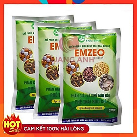 Combo 3 Gói Chế Phẩm Vi Sinh EMZEO Dạng Bột Ủ Phân Bón Rác Thải Hữu Cơ, Đậu Nành, Phân Cá Gói 200 Gram