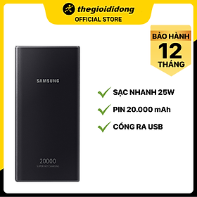 Pin sạc dự phòng Polymer 20.000 mAh Type C PD Samsung EB-P5300