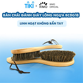 Bàn chải đánh giày XIMO làm từ lông ngựa linh hoạt giúp không bị bẩn tay (XBCDG18)