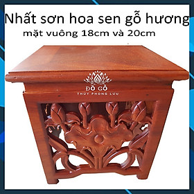Mua Đôn gỗ vuông hoa sen gỗ hương cao cấp