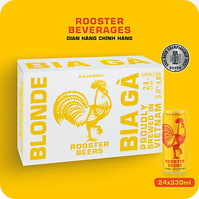 Thùng Rooster Beers Blonde (Bia Gà) 24 Lon (330ml/Lon)