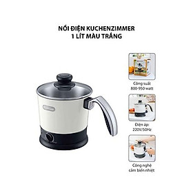 Mua Hàng nhập khẩu chính hãng - Nồi Điện Kuchenzimmer 1 Lít Màu Trắng - 3000211