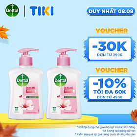 Combo 2 chai nước rửa tay Dettol kháng khuẩn dưỡng da - Chai 250g