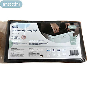 Túi rác tự hủy inochi tiện dụng SOJI có quai xuất nhật Dùng đựng rác gia đình ,Bao đựng rác văn phòng đủ size -màu đen mềm nhẹ dai túi rác tự hủy giúp bảo vệ môi trường