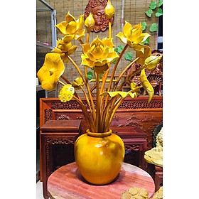 Mua hoa sen gỗ 15 cành gỗ mít
