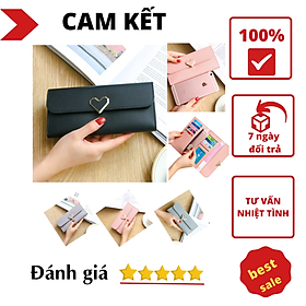 Ví Cầm Tay Nữ Dài Khóa Tim Phong Cách Hàn Quốc TVNN179
