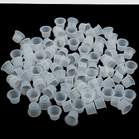100Pcs Plastic Tattoo Pigments Paints Ink Holder Cups Tattoo Makeup Supplies