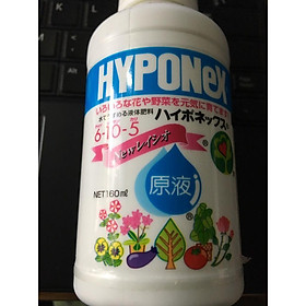 Phân bón cao cấp Hyponex Nhật bản 6-10-5 160ml  Xanh lá, kích mầm và chồi phong lan