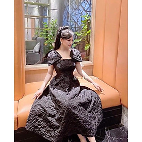 Đầm xoè dự tiệc nơ vai sang trọng TRIPBLE T DRESS - size M/L -MS226V