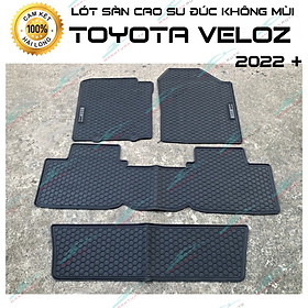 Thảm Lót Sàn Cao Su Đúc Xe Toyota Veloz 2022-23 Mẫu Tổ Ong Cao Su Nissin Không Mùi Cao Cấp