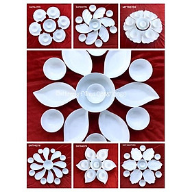 Mua Bộ bát đĩa sứ trắng cao cấp Bát Tràng(nhiều mẫu)