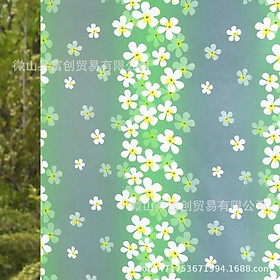 Mua 5M Giấy Dán Kính Họa Tiết hoa lài xanh Không Cần Keo -  Khổ 0.6m