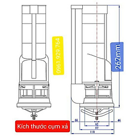 Mua VAN XẢ BỒN CẦU LIỀN KHỐI (1 KHỐI) 2 NÚT NHẤN FV05