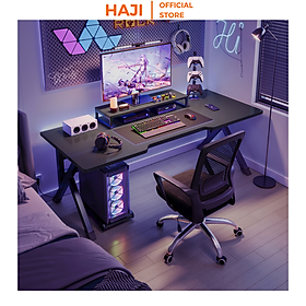 Mua Bàn gaming cao cấp phối viền cạnh bàn hiện đại chân sắt chữ K chống gỉ mặt bàn rộng rãi thoải mái HAJI C80
