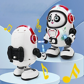 Robot nhảy múa vui nhộn theo nhạc đèn led đồ chơi gấu trúc loại lớn