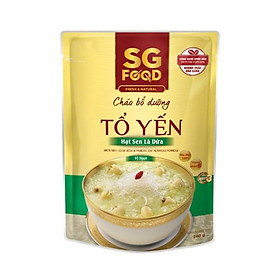 Thùng 30 Gói Cháo Bổ Dưỡng Sài Gòn Food Tổ Yến Hạt Sen Lá Dứa 240g