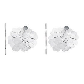 200 Pieces Round Blank Make Up Pans Stickers 2x Depot Spatulas For