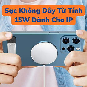 Mua Đế Sạc Không Dây Từ Tính 15W Cho IP 13/13promax/14/14promax - màu trắng  hỗ trợ sạc nhanh