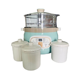 Mua Nồi Nấu Chậm Cách Thủy Đa Năng 4 Thố Sứ Lòng Nồi Inox Bennix BN-22CWG 2.2L- Hàng Chính Hãng