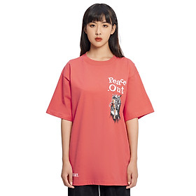 5THEWAY /peace out/ NEW TEE in GEOGRIA PEACH aka Áo Thun Hồng Tay Ngắn