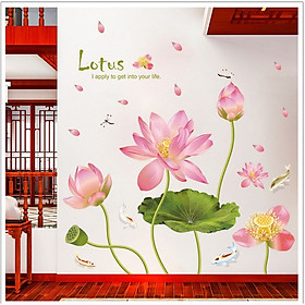 Mua Decal dán tường Hoa sen 7 AmyShop DH081