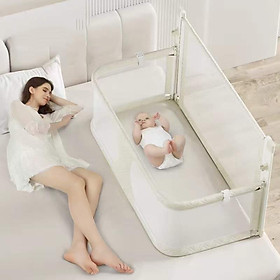 Nôi ngủ chung giường Babybed kết hợp thanh chắn cao cấp cho bé từ 0-3 tuổi