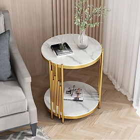 Mua Bàn trà sofa 2 tầng mặt đá trắng vân mây