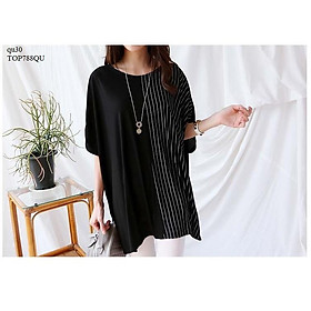 TOP703 ÁO KIỂU SỌC NỮ TAY CÁNH DƠI