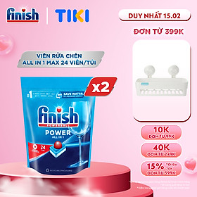 Combo 2 túi viên rửa chén Finish all in one 24 viên