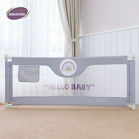 Thanh chắn giường cho bé điều chỉnh độ cao linh hoạt bảo vệ bé chống va đập, ngã lộn hình Cầu Vồng/Hello Baby 4BABIES -1.8M