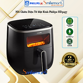 Mua Nồi Chiên Không Dầu Điện Tử Philips HD9257 (Model New) 5 6L Mặt Kính Trong Suốt - Hàng Chính Hãng