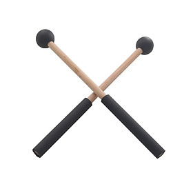 2x Percussion Drumsticks Portable for Marimba Meditation White