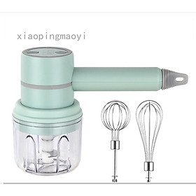 Mua Máy Đánh Trứng Cầm Tay 3 trong 1 đa năng pin sạc  - Máy xay thịt tỏi ớt hạt tiêu đánh sữa cafe mini không dây