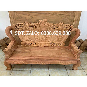 Mua Bộ bàn ghế phòng khách nghê phượng gỗ hương đá tay 12 tựa liền