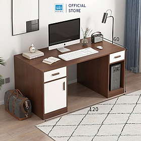 Mua Bàn Học Tập  Bàn Làm Việc Kết Hợp Ngăn Kéo Và Ngăn Đỡ PC Hiện Đại  Đa Năng SIB Decor BLV63