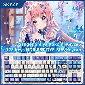 Sangonomiya Kokomi Keycap Cherry Profile Genshin Impact Theme Anime PBT DYE SUB Bàn phím cơ học Keycap
