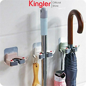 Móc - Giá Treo Chổi & Cây Lau Nhà Dán Tường, Sản Phẩm Tiện Dụng, Dễ Lắp Đặt, Không Khoan Đục, Kingler 4029