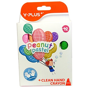 Sáp màu yplus+ peanut pastel 12 màu cr2001-peanut