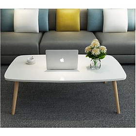 Bàn trà sofa chữ nhật chân gỗ, bàn uống nước ngồi bệt 120x60cm