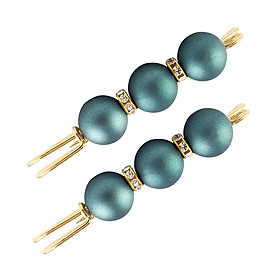 Stylish Round Beads Safety Pin Brooches Scarf Hat Pin Accessories