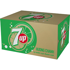 Thùng 24 Chai Nước Ngọt Có Gas 7Up (390ml / Chai)
