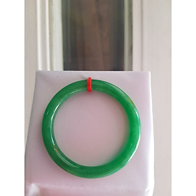 Vòng CẨM THẠCH Lý Đậm 48mm x dầy 7mm Vòng Màu Xanh Lý đậm đẹp nữ Tay nhỏ mệnh Mộc Hỏa Thủy hợp  đeo đẹp ạ Chất liệu đá cẩm thạch 35kg - 48kg ạ