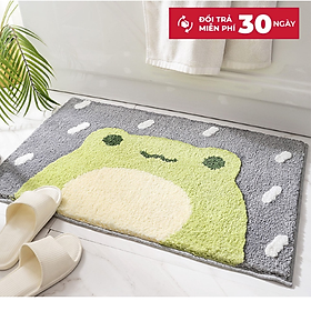Mua Thảm lau chân thấm nước 3D fesson  Thảm chùi chân chống trượt hoạ tiết lá cao cấp 45x65cm (chọn mẫu