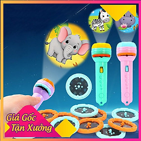 Mua Đèn pin chiếu hình cho bé 24 hình động vật ngộ nghĩnh cho bé vui chơi khám phá  hình ảnh qua tấm phim có hình ảnh 3D