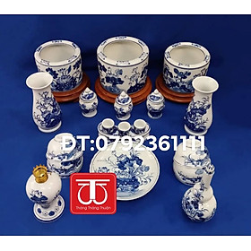 Mua BỘ BÁT HƯƠNG VẼ SEN ĐẾ GỖ HƯƠNG ĐK BÁT 16 18 20CM