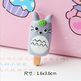 HN * Charm các mẫu kem que nhân vật hoạt hình Pikachu, Totoro, Brown Bear, Pooh trang trí vỏ điện thoại, DIY