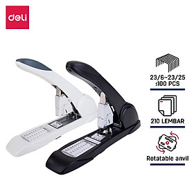 Dập ghim Deli, cỡ lớn 210 trang, Đen, Xám - 1 cái E0395